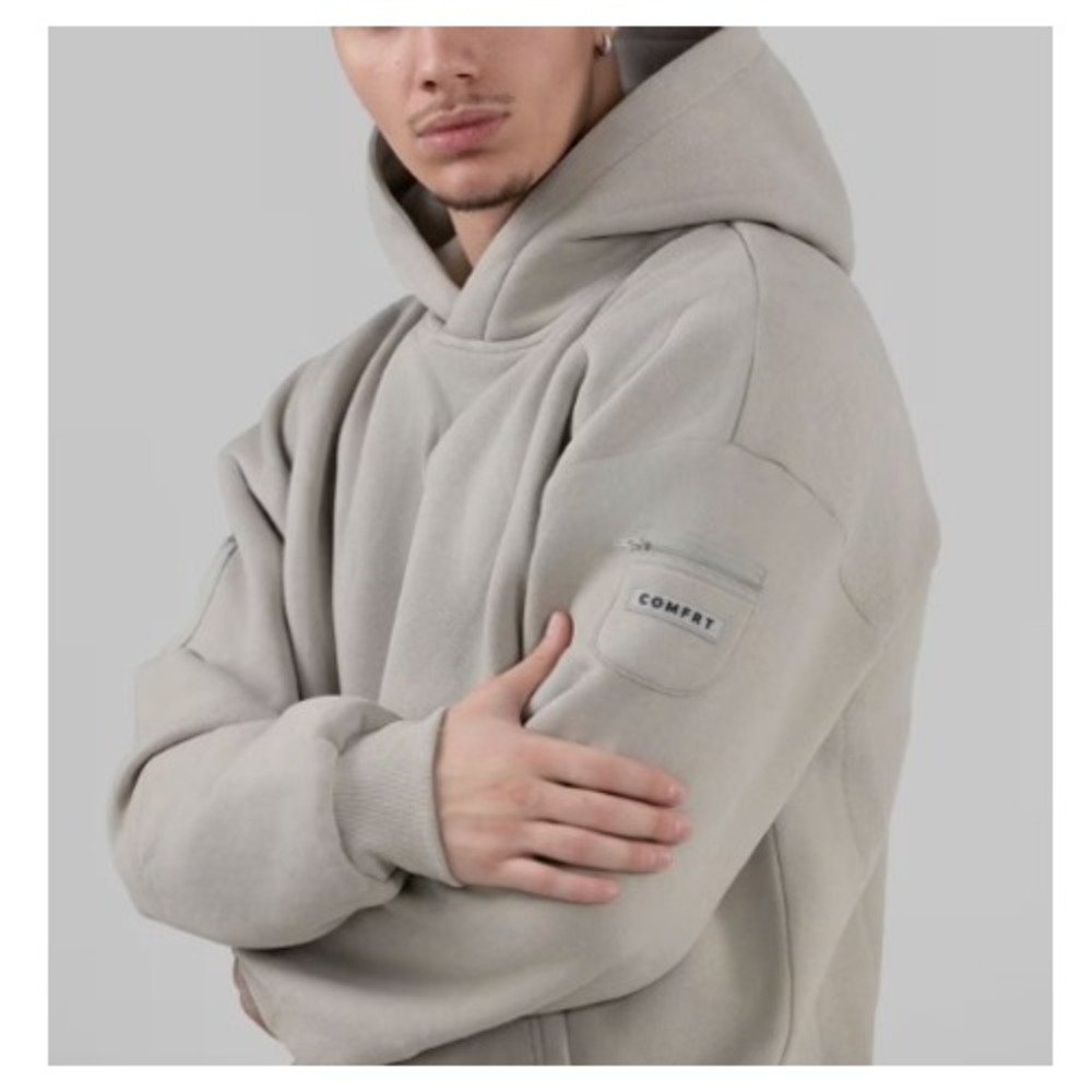 Comfrt Unisex Stone Travel Essentials Pullover Hoodie Size S‎ NWT